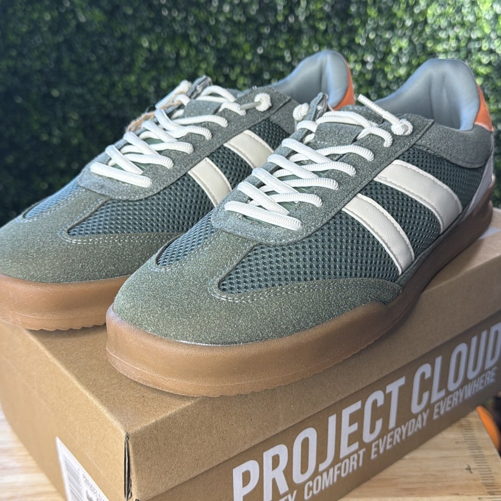 Project Cloud Shoes Sz 12 - 100% Genuine Leather Memory Foam Insole Mens Shoes